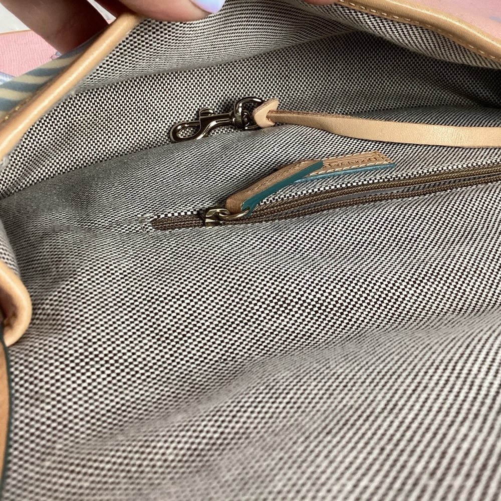 Y2K Dooney & Bourke‎ Vintage Pink Tan Shoulder Bag Miami Beach Vacation HTF - Picture 14 of 17